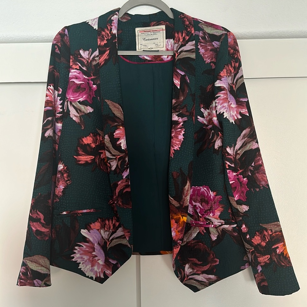Anthropologie Floral Blazer
